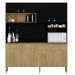 Armário de Cozinha Compacta 182cm Mary Z06 Freijó/Nero - Mpozenato