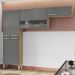 Armário de Cozinha Compacta 221cm Vivian Freijó/Gris Z06 - Mpozenato