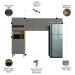 Armário de Cozinha Compacta 251cm Louis K02 Freijó/Gris - Mpozenato
