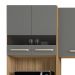 Armário de Cozinha Compacta 251cm Louis K02 Freijó/Gris - Mpozenato