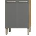 Armário de Cozinha Compacta 251cm Louis K02 Freijó/Gris - Mpozenato