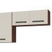 Armário de Cozinha Compacta 251cm Louis K02 Nogueira/Off - Mpozenato