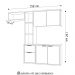 Armário de Cozinha Compacta Suspensa Vieira M24 Freijó/Preto - Mpozenato