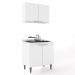 Armário de Cozinha e Balcão Cooktop Pérola Z34 Branco       - Mpozenato