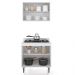 Armário de Cozinha e Balcão Cooktop Pérola Z34 Branco       - Mpozenato