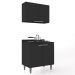 Armário de Cozinha e Balcão Cooktop Pérola Z34 Preto        - Mpozenato