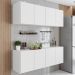 Armário de Cozinha e Balcão Suspenso 118cm Monna Branco Z34 - Mpozenato