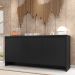 Balcão Aparador Buffet 3 Portas Madrid C14 Preto - Mpozenato