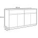 Balcão Aparador Buffet 4 Portas 2 Gavetas 100% MDF Anne N02 Ypê/Off White - Mpozenato