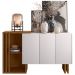 Balcão Aparador Buffet Bells 3 Portas N02 Ypê/Off White - Mpozenato