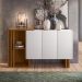Balcão Aparador Buffet Bells 3 Portas N02 Ypê/Off White - Mpozenato
