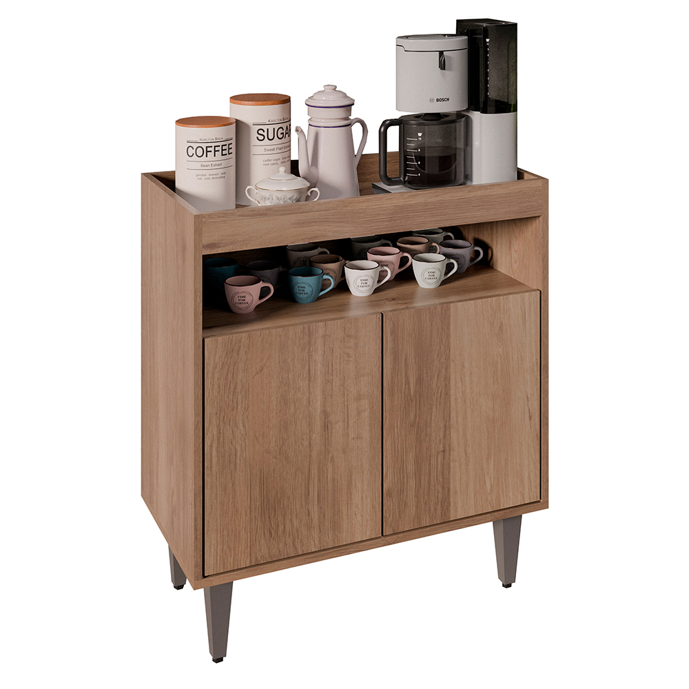 Balcão Aparador Buffet Cantinho do Café 71cm Lice Z34 Freijó - Mpozenato