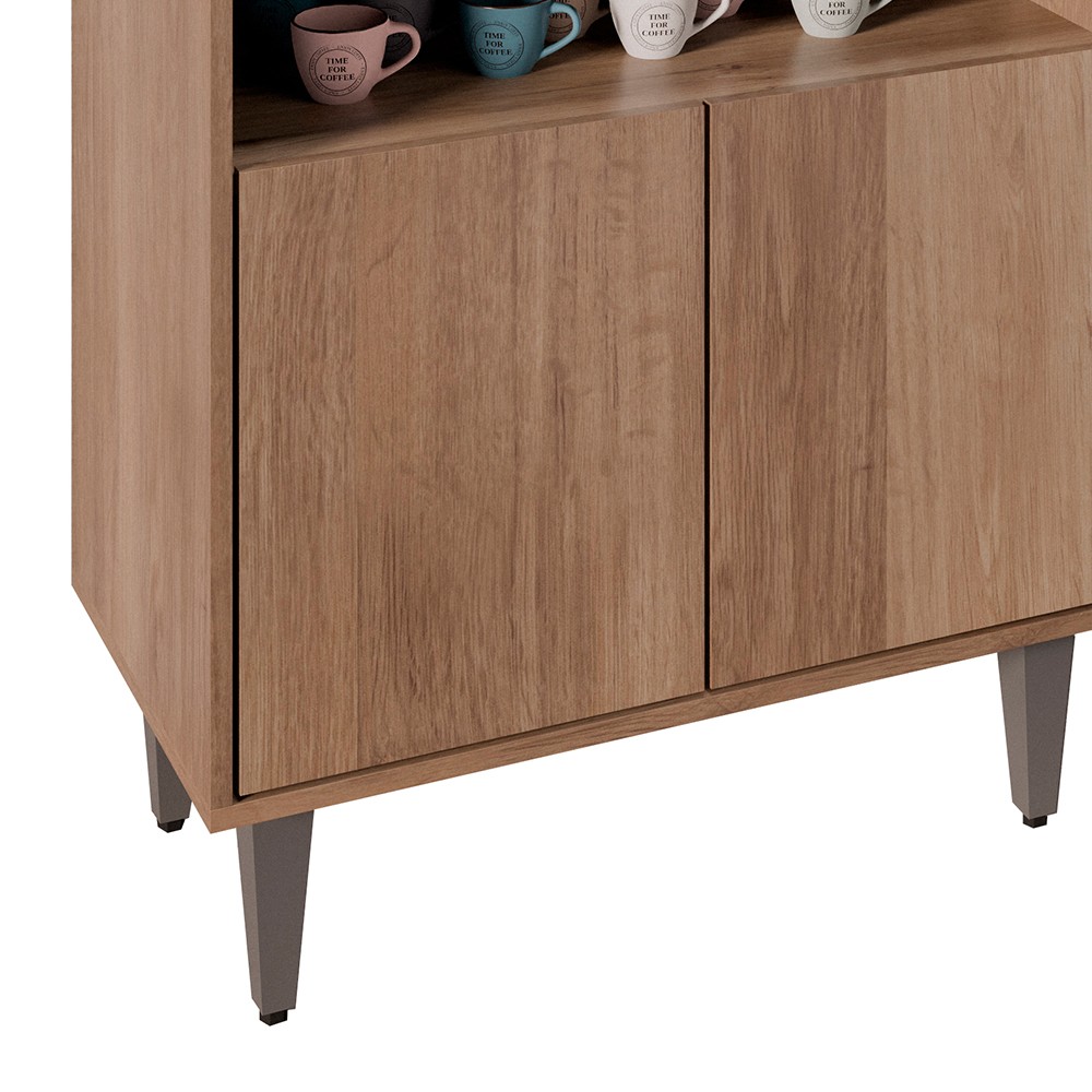 Balcão Aparador Buffet Cantinho do Café 71cm Lice Z34 Freijó - Mpozenato