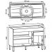Balcão Gabinete 3 Portas com Pia 120cm Lina K02 Vanilla - Mpozenato