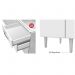 Balcão Gabinete Lis com Pia Inox 150cm 4 Portas Branco/Castanho - Mpozenato