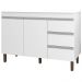 Balcão Gabinete Para Pia 120cm Sem Tampo 2 Portas Karen P14 Branco - Mpozenato