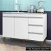 Balcão Gabinete Para Pia 120cm Sem Tampo 2 Portas Karen P14 Branco - Mpozenato