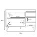 Balcão Gabinete Para Pia 120cm Sem Tampo 2 Portas Karen P14 Nature/Off White - Mpozenato