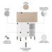 Balcão de Canto Reto Com Tampo e Painel 94cm Minsk Branco Z06 - Mpozenato