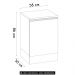 Balcão de Cozinha 58cm 1 Porta Grace Grafite Z44            - Mpozenato