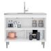 Balcão de Cozinha Com Pia Inox 100cm Julia Z34 Branco       - Mpozenato