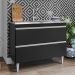 Balcão de Cozinha Com Pia Inox 100cm Julia Z34 Preto        - Mpozenato