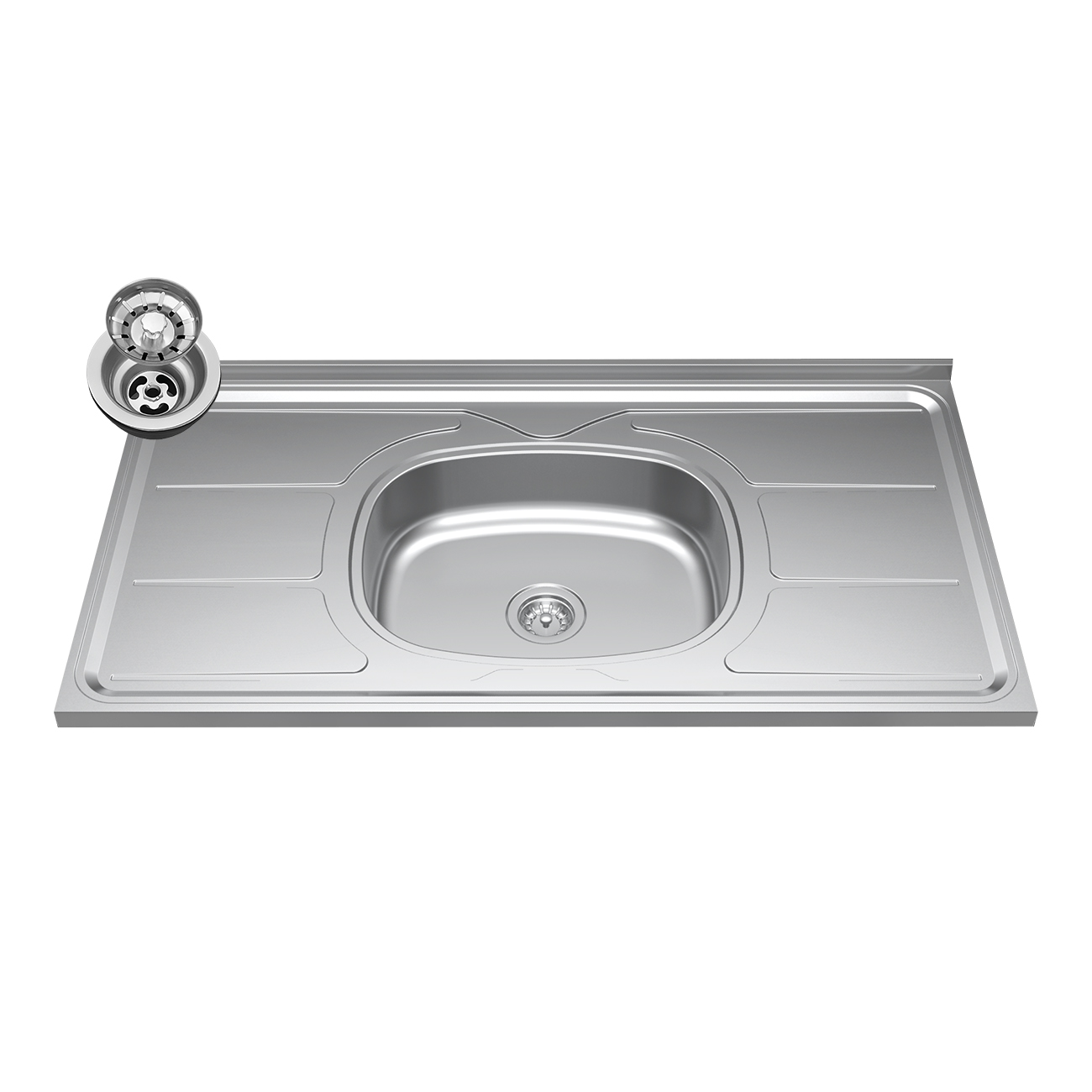 Balcão de Cozinha Com Pia Inox 100cm Pérola Z34 Preto       - Mpozenato