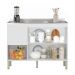 Balcão de Cozinha Com Pia Inox 120cm Minsk K02 Branco - Mpozenato