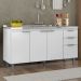 Balcão de Cozinha Com Pia Inox 150cm Pérola Z34 Branco      - Mpozenato