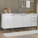 Balcão de Cozinha Com Pia Inox 180cm Pérola Z34 Branco      - Mpozenato