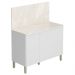 Balcão de Cozinha Com Tampo 120cm 3 Portas Minsk K02 Branco - Mpozenato