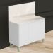 Balcão de Cozinha Com Tampo 120cm 3 Portas Minsk K02 Branco - Mpozenato