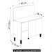 Balcão de Cozinha Com Tampo 120cm 3 Portas Minsk K02 Branco - Mpozenato