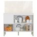 Balcão de Cozinha Com Tampo 120cm 3 Portas Minsk K02 Branco - Mpozenato