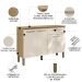 Balcão de Cozinha Com Tampo 120cm Louis Plus Freijó/Soft Z06 - Mpozenato