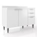 Balcão de Cozinha Com Tampo 120cm Pérola Branco Z34         - Mpozenato