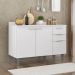 Balcão de Cozinha Com Tampo 120cm Pérola Branco Z34         - Mpozenato