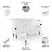 Balcão de Cozinha Com Tampo 150cm Pérola Branco Z34         - Mpozenato