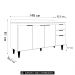 Balcão de Cozinha Com Tampo 150cm Pérola Branco Z34         - Mpozenato