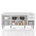 Balcão de Cozinha Com Tampo 180cm Pérola Branco Z34         - Mpozenato
