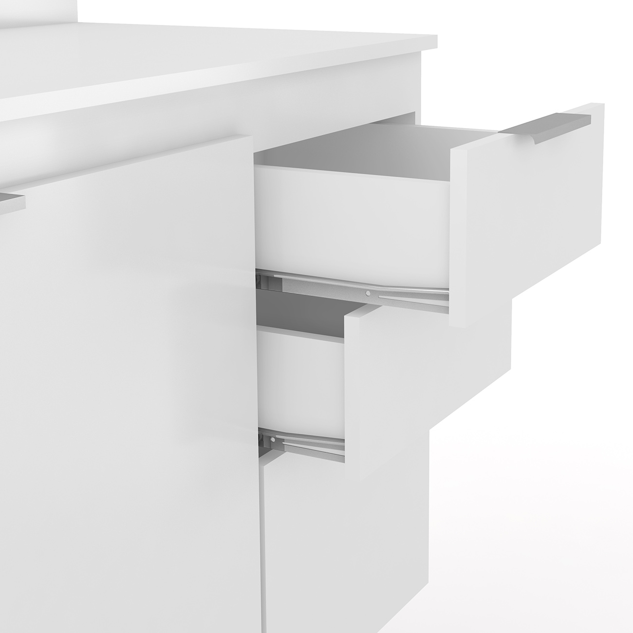 Balcão de Cozinha Com Tampo 180cm Pérola Branco Z34         - Mpozenato
