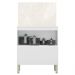 Balcão de Cozinha Com Tampo 80cm 1 Porta Minsk K02 Branco - Mpozenato