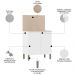 Balcão de Cozinha Com Tampo 80cm 2 Portas Minsk Branco Z06 - Mpozenato