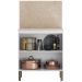 Balcão de Cozinha Com Tampo 80cm 2 Portas Minsk Branco Z06 - Mpozenato
