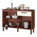 Balcão de Cozinha com Tampo 120cm Louis K02 Nogueira/Off - Mpozenato