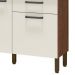 Balcão de Cozinha com Tampo 120cm Louis K02 Nogueira/Off - Mpozenato