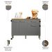 Balcão de Cozinha com Tampo 120cm Louis Z06 Freijó/Gris - Mpozenato