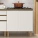 Balcão para Cooktop Com Tampo 80cm Maly N03 Carvalho/Off White - Mpozenato