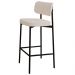 Banqueta Alta Bar Estofada Kit 2 Ella M25 Linho Palha - Mpozenato
