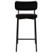 Banqueta Alta Bar Estofada Kit 4 Ella M25 Linho Preto - Mpozenato